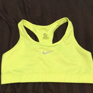 Nike Dri Fit Sports Bra - Like New LG Neon Yellow